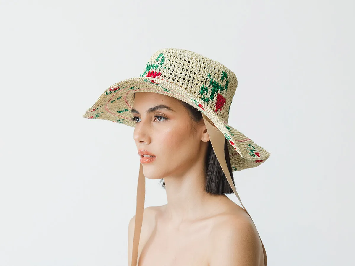 "Flowers" Hippie Long Brim Crochet