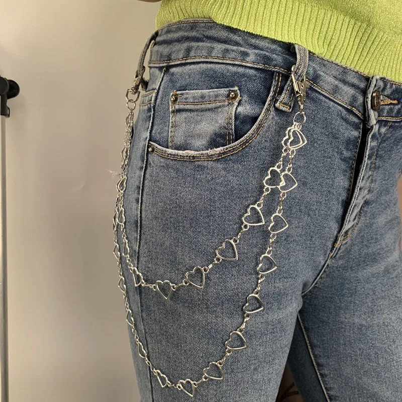 "LOVE LOVE LOVE” BELT PANTS CHAIN D070405