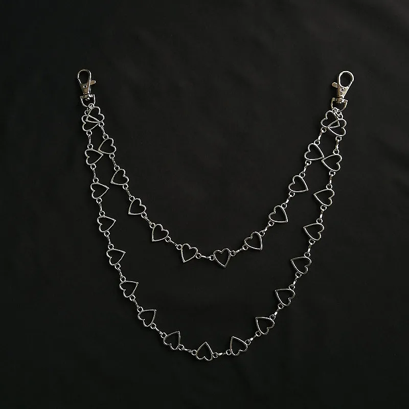 "LOVE LOVE LOVE” BELT PANTS CHAIN D070405