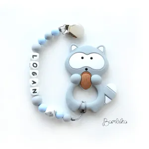 Raccoon Teether | Personalized | Logan