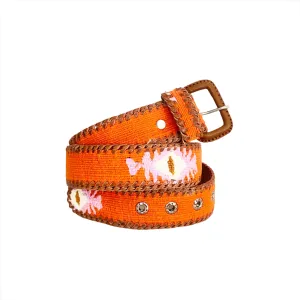 Rancho Belt - Orange, Pink, Cream, & Brown