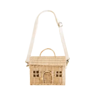 Rattan Casa Clutch - Straw