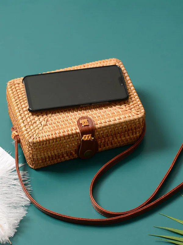 Rattan Crossbody Bag