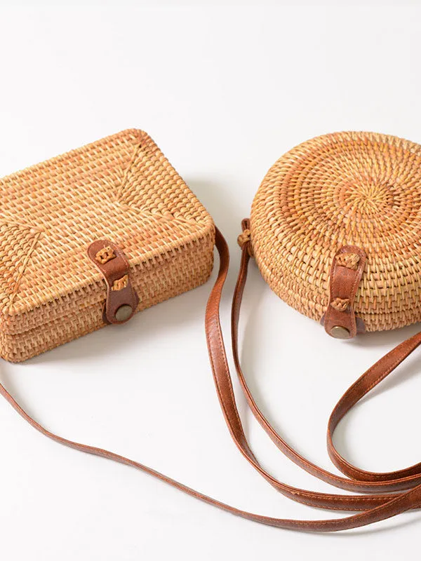 Rattan Crossbody Bag