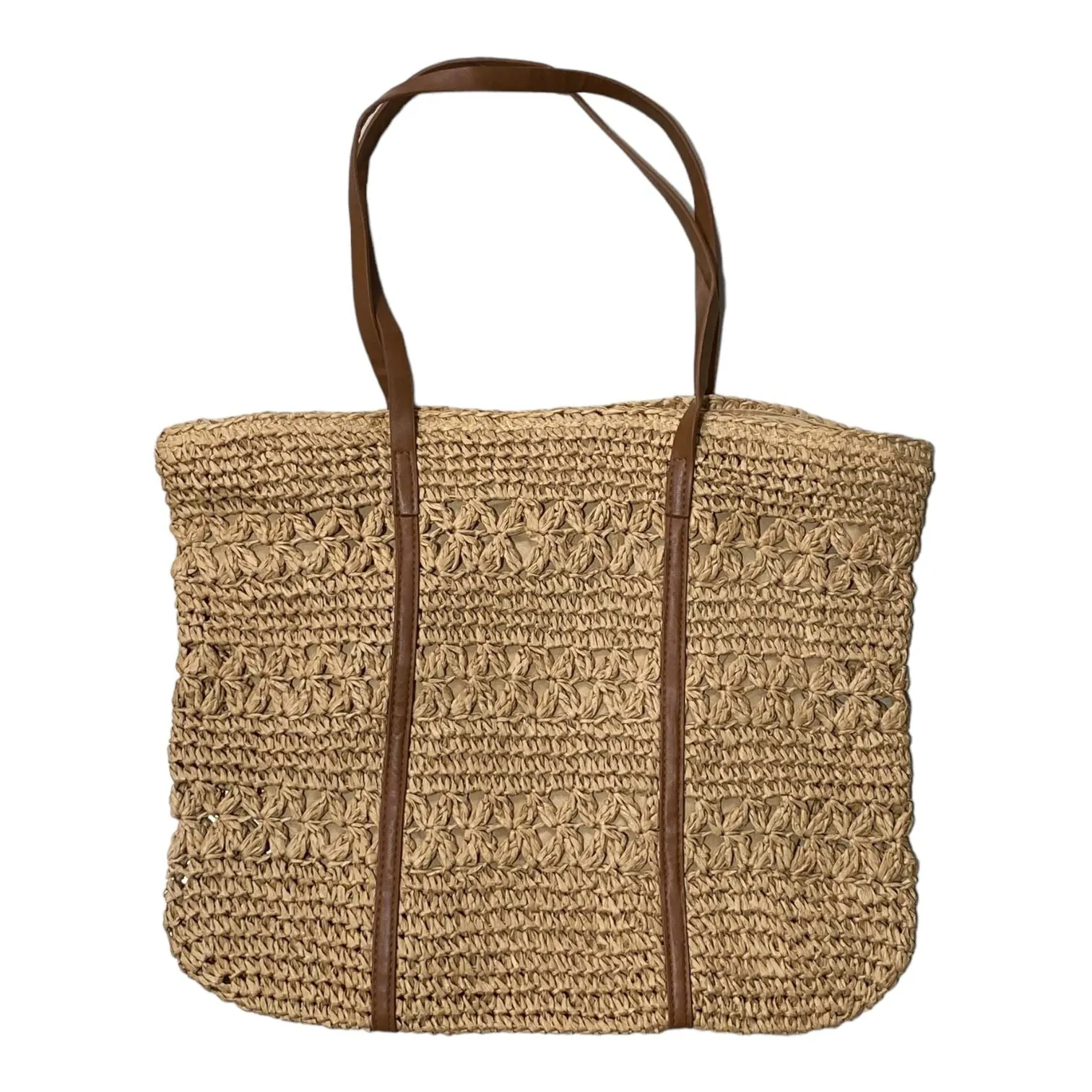 Rectangular Straw Beach Bag