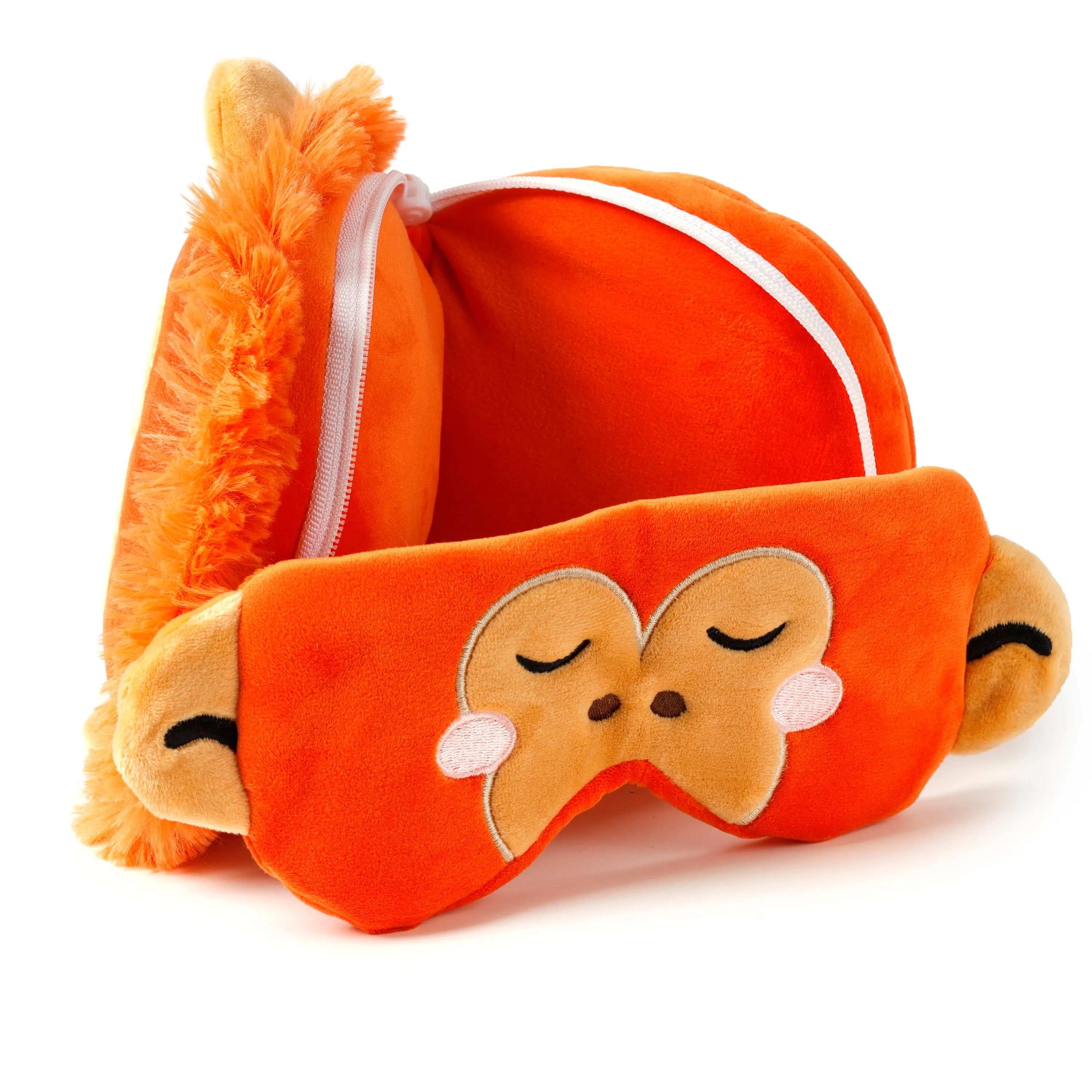Relaxeazzz Travel Pillow & Eye Mask - Adoramals Orangutan