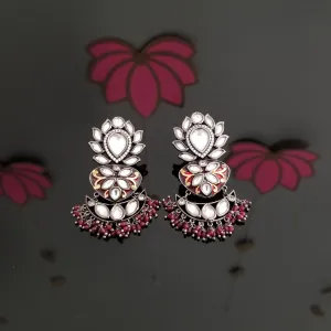 Reserved For Dharmishta Vekariya Foil Kundan Meenakari Hangings 1702
