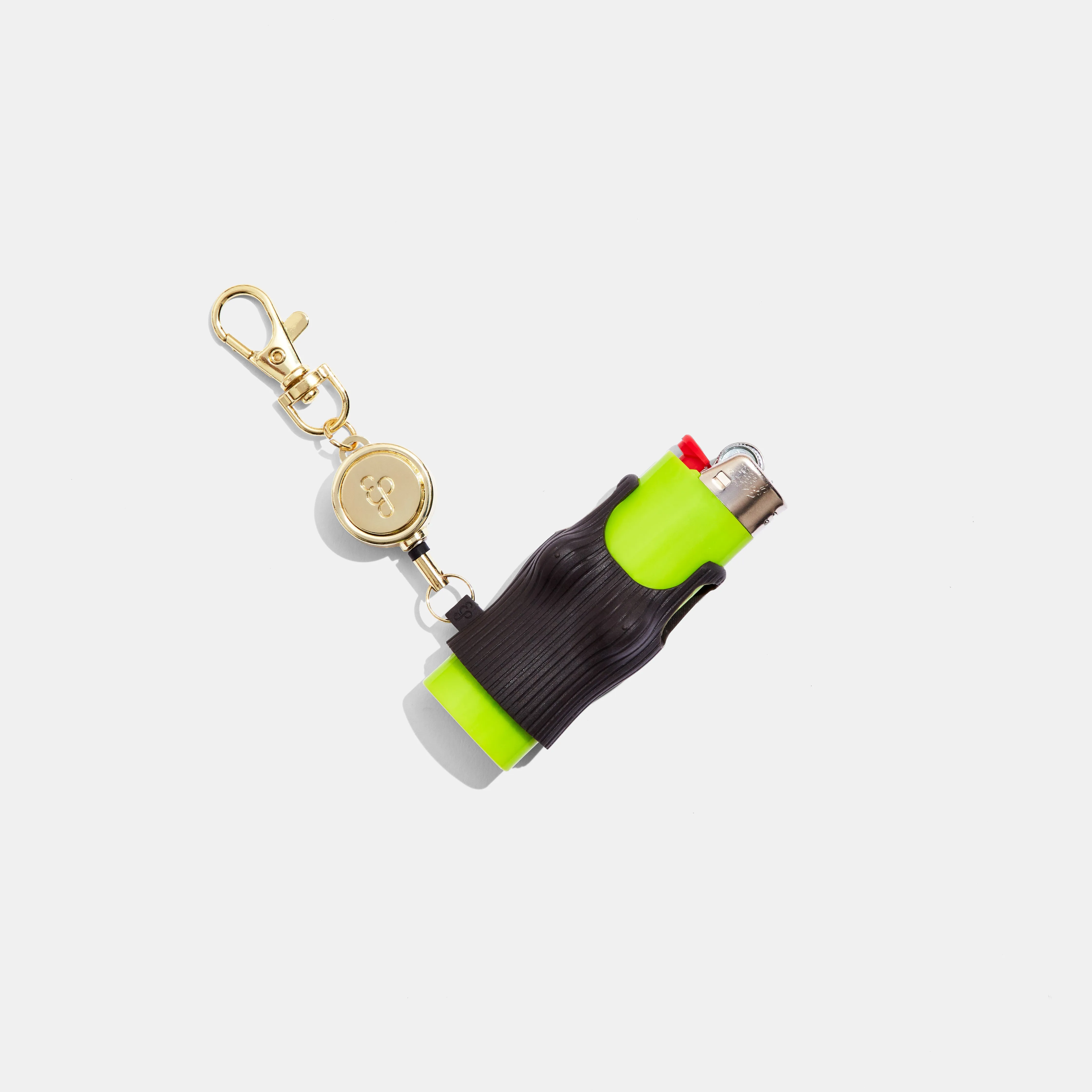Retractable Lighter Keychain in Charcoal Tank