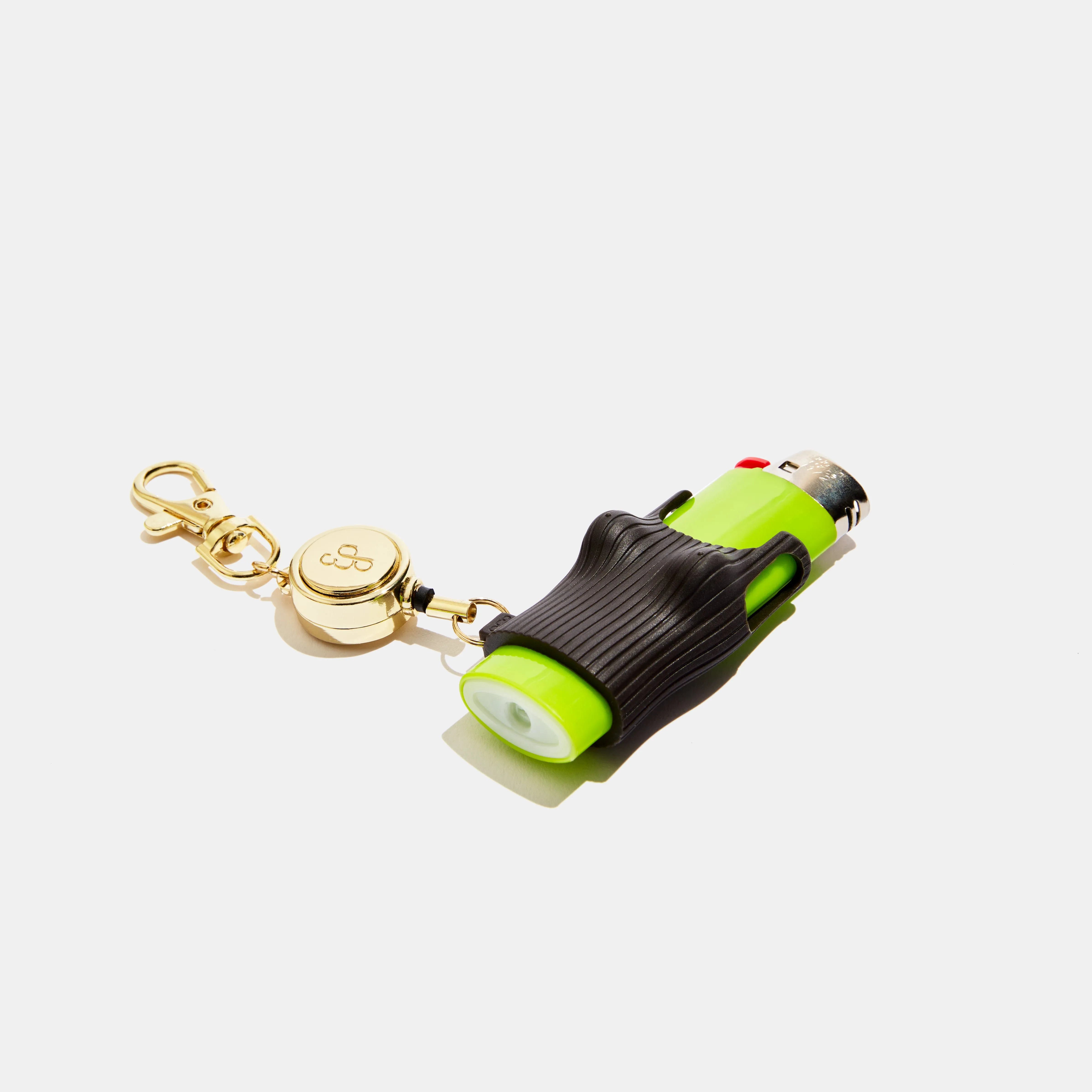 Retractable Lighter Keychain in Charcoal Tank