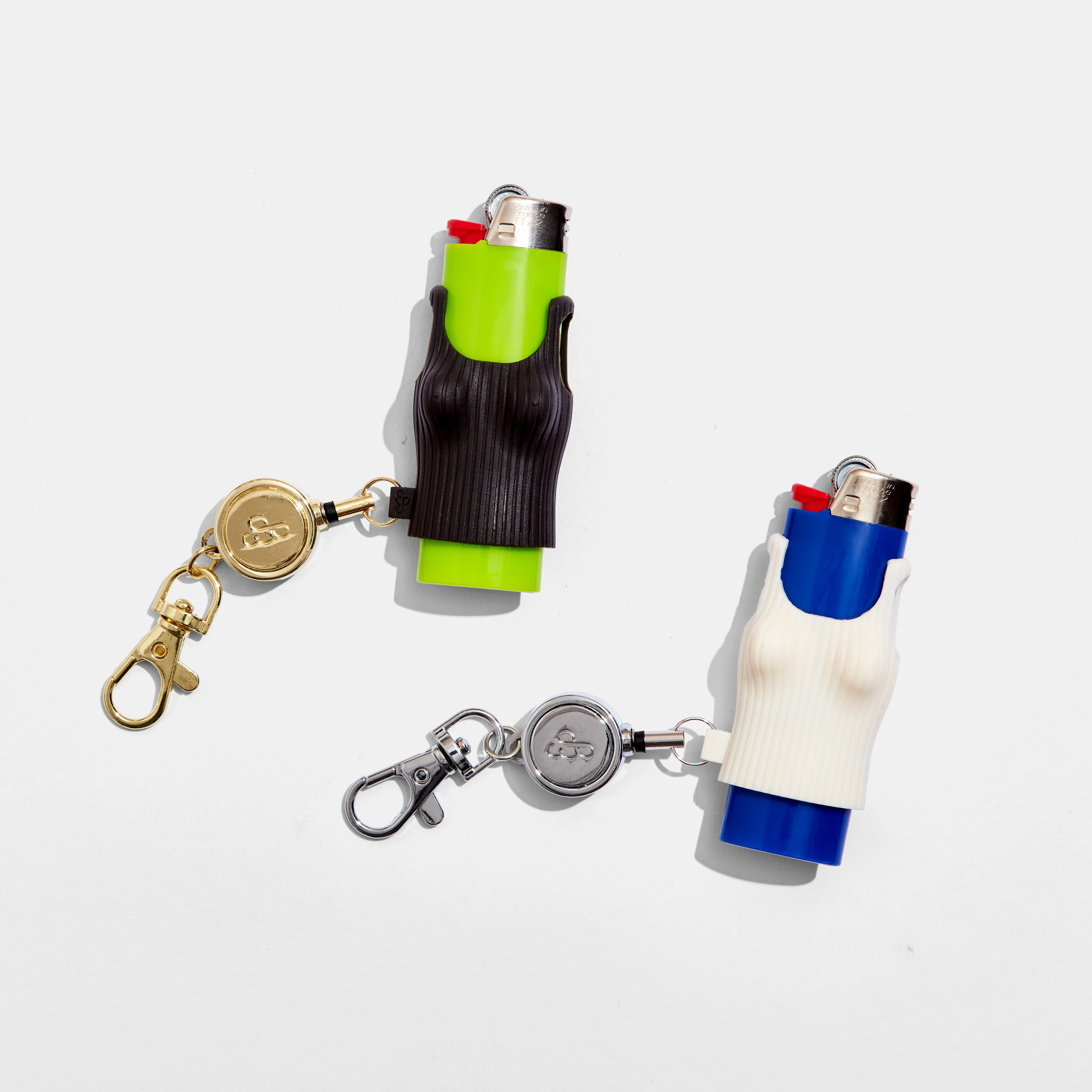 Retractable Lighter Keychain in Charcoal Tank