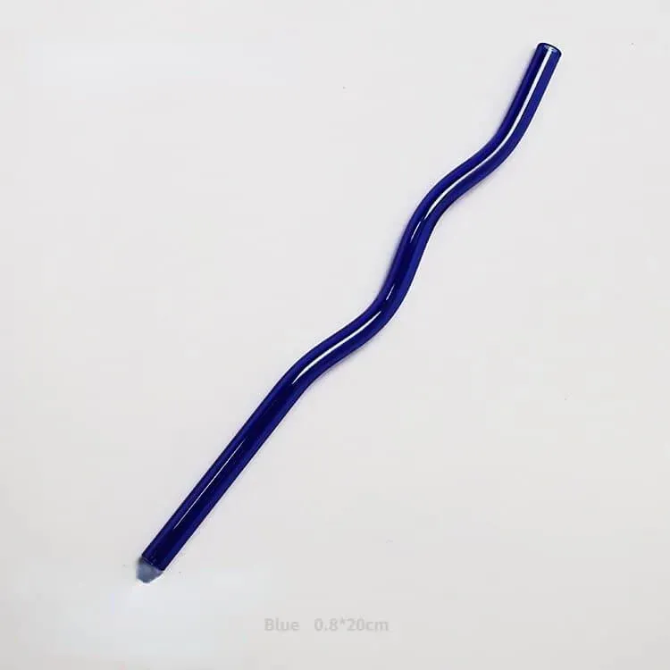 Reusable Wavy Glass Straw
