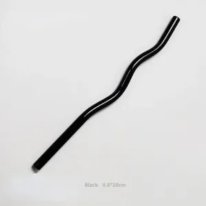 Reusable Wavy Glass Straw