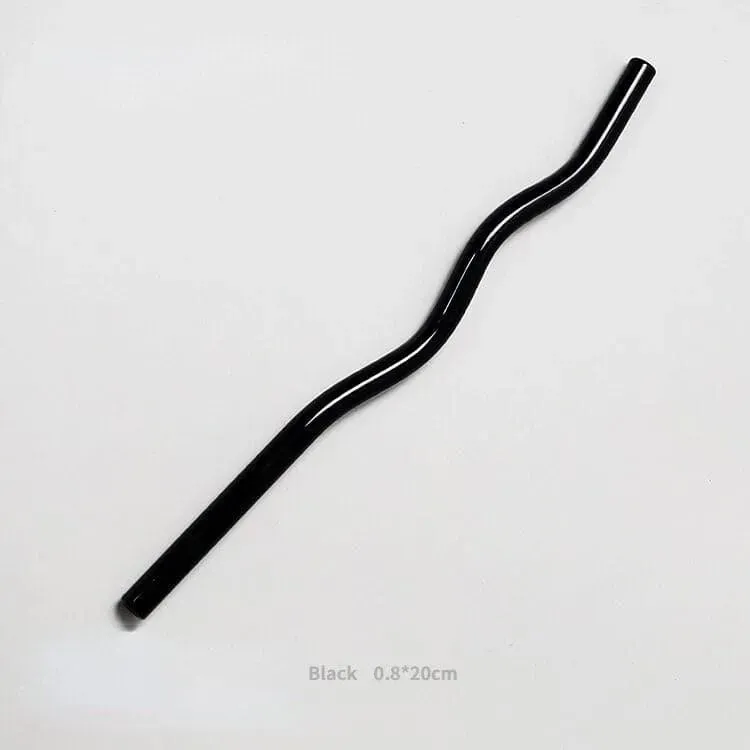 Reusable Wavy Glass Straw