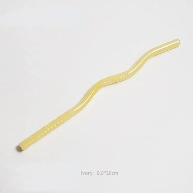Reusable Wavy Glass Straw