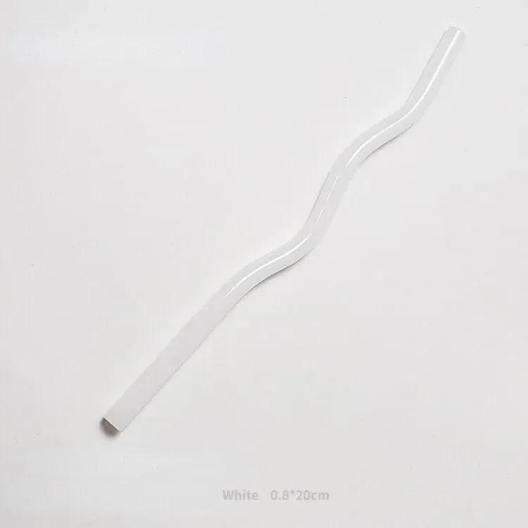 Reusable Wavy Glass Straw