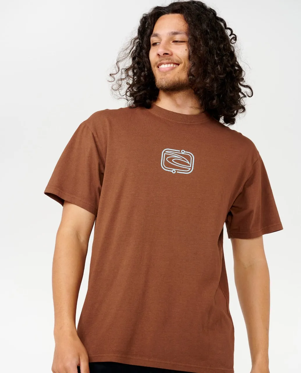 RIP CURL ARCHIVE SUPER COMPUTER TEE - DUSTED CHOCOLATE