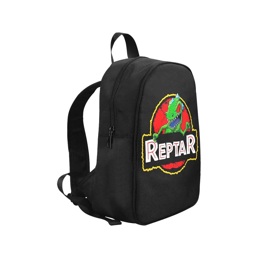 Rugrats Reptar Jurassic Park Logo Canvas Backpack