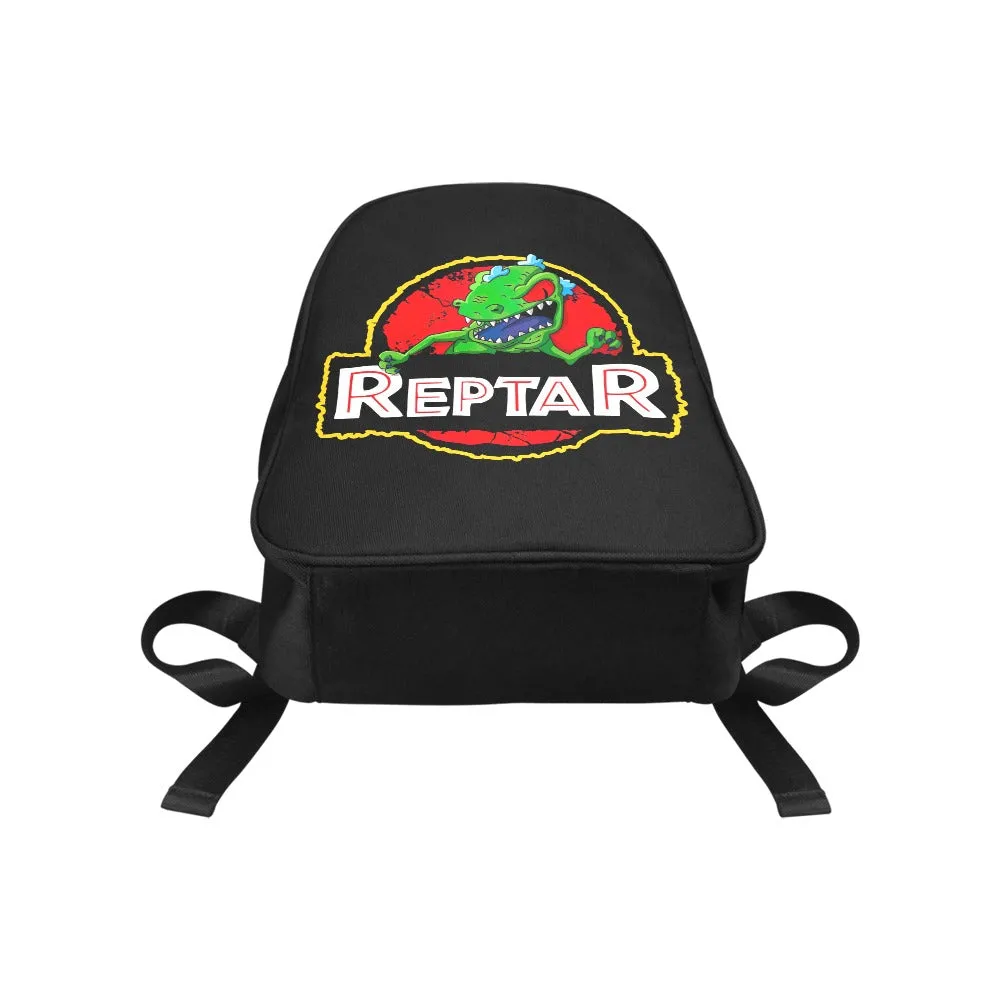 Rugrats Reptar Jurassic Park Logo Canvas Backpack