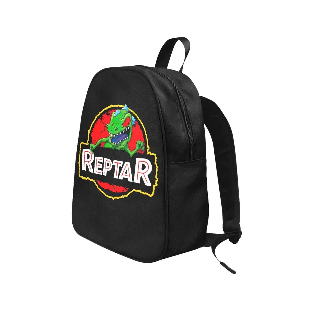 Rugrats Reptar Jurassic Park Logo Canvas Backpack
