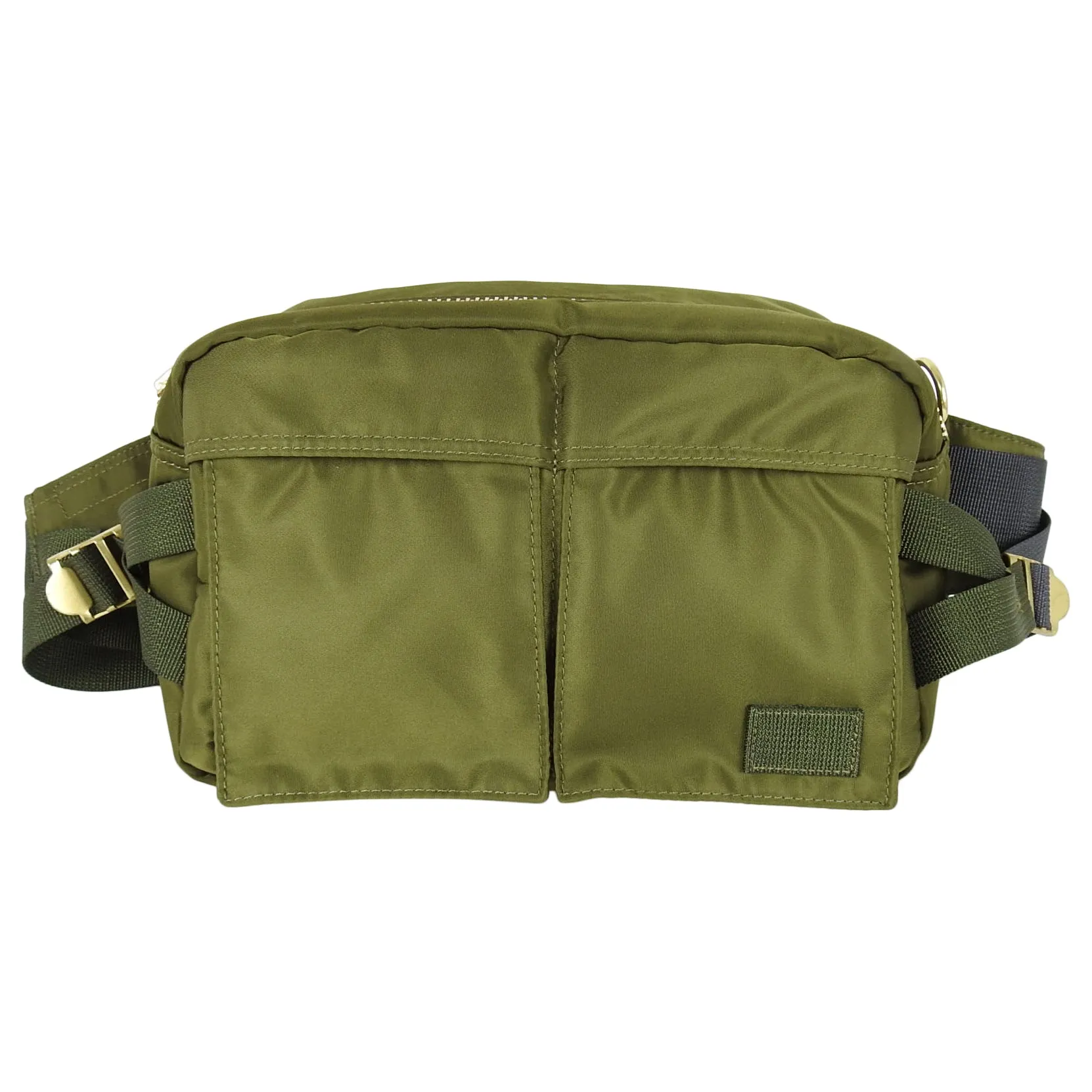 Sacai Army Green Nylon Cross-Body Belt Bag.
