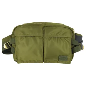 Sacai Army Green Nylon Cross-Body Belt Bag.