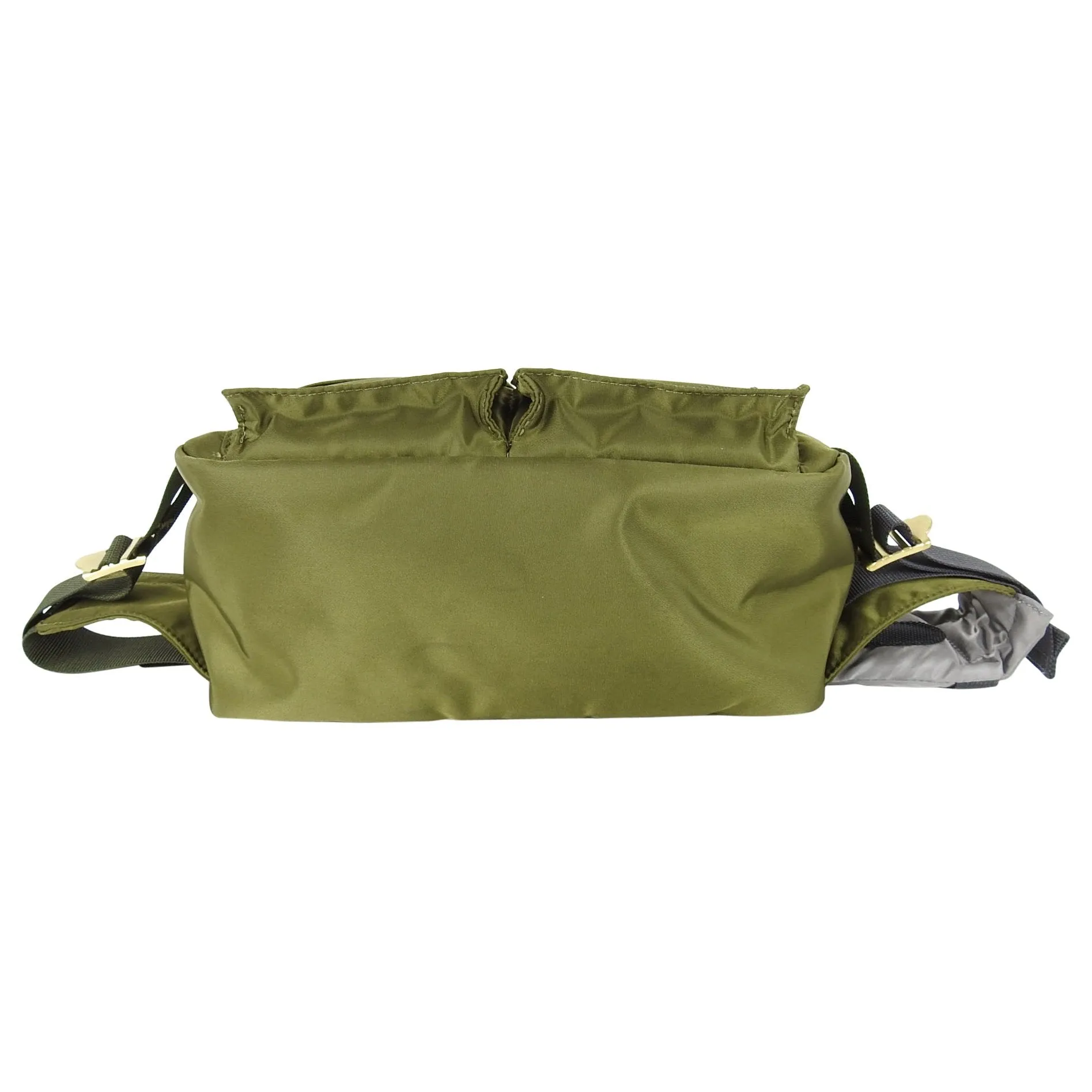 Sacai Army Green Nylon Cross-Body Belt Bag