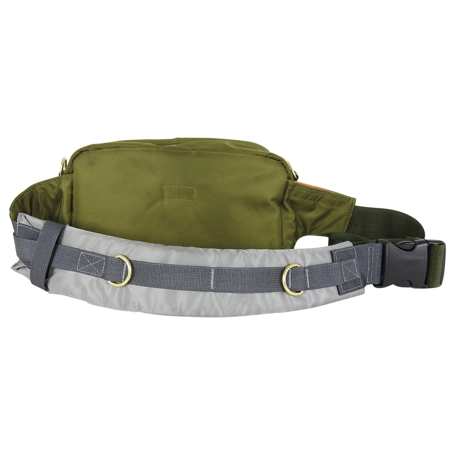 Sacai Army Green Nylon Cross-Body Belt Bag