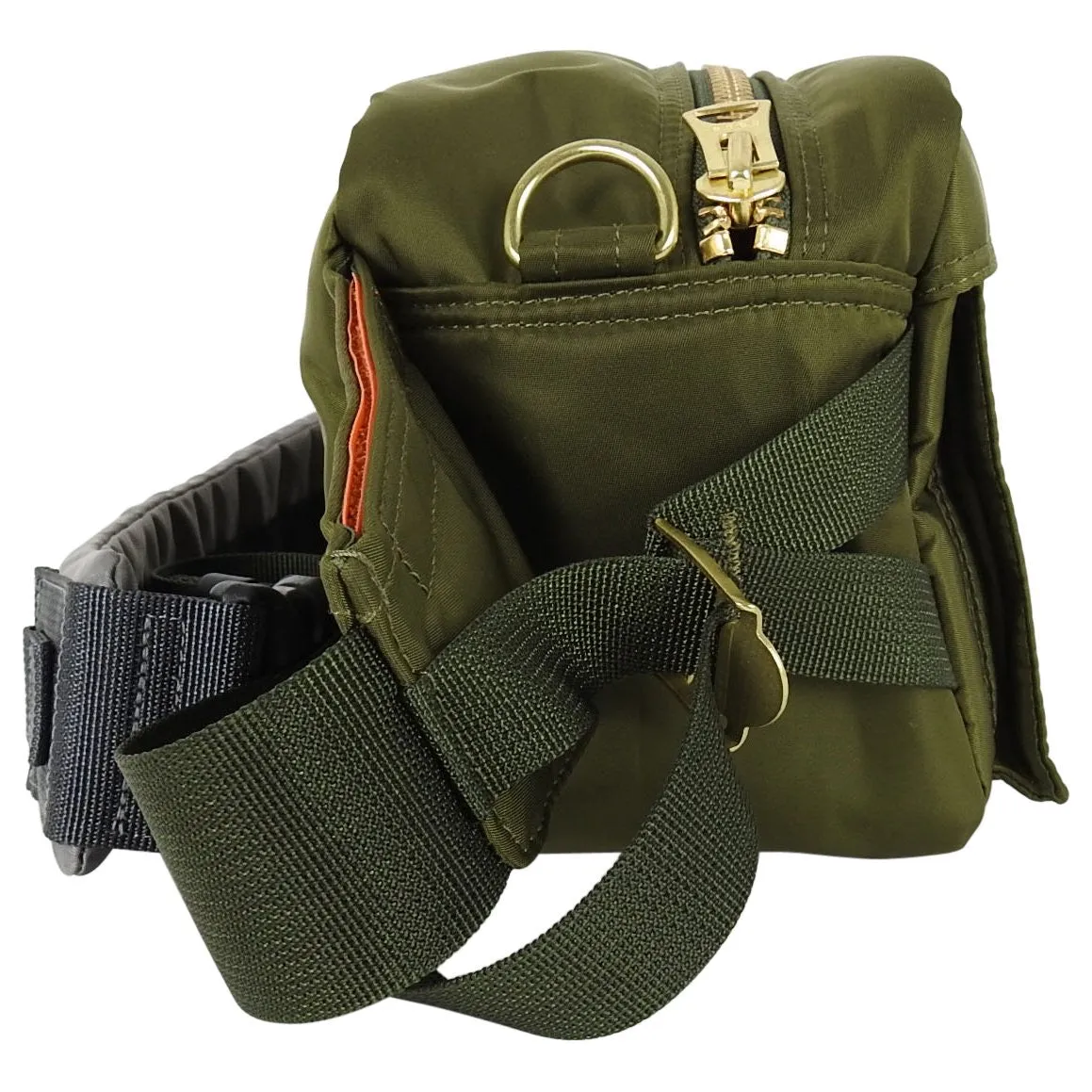 Sacai Army Green Nylon Cross-Body Belt Bag