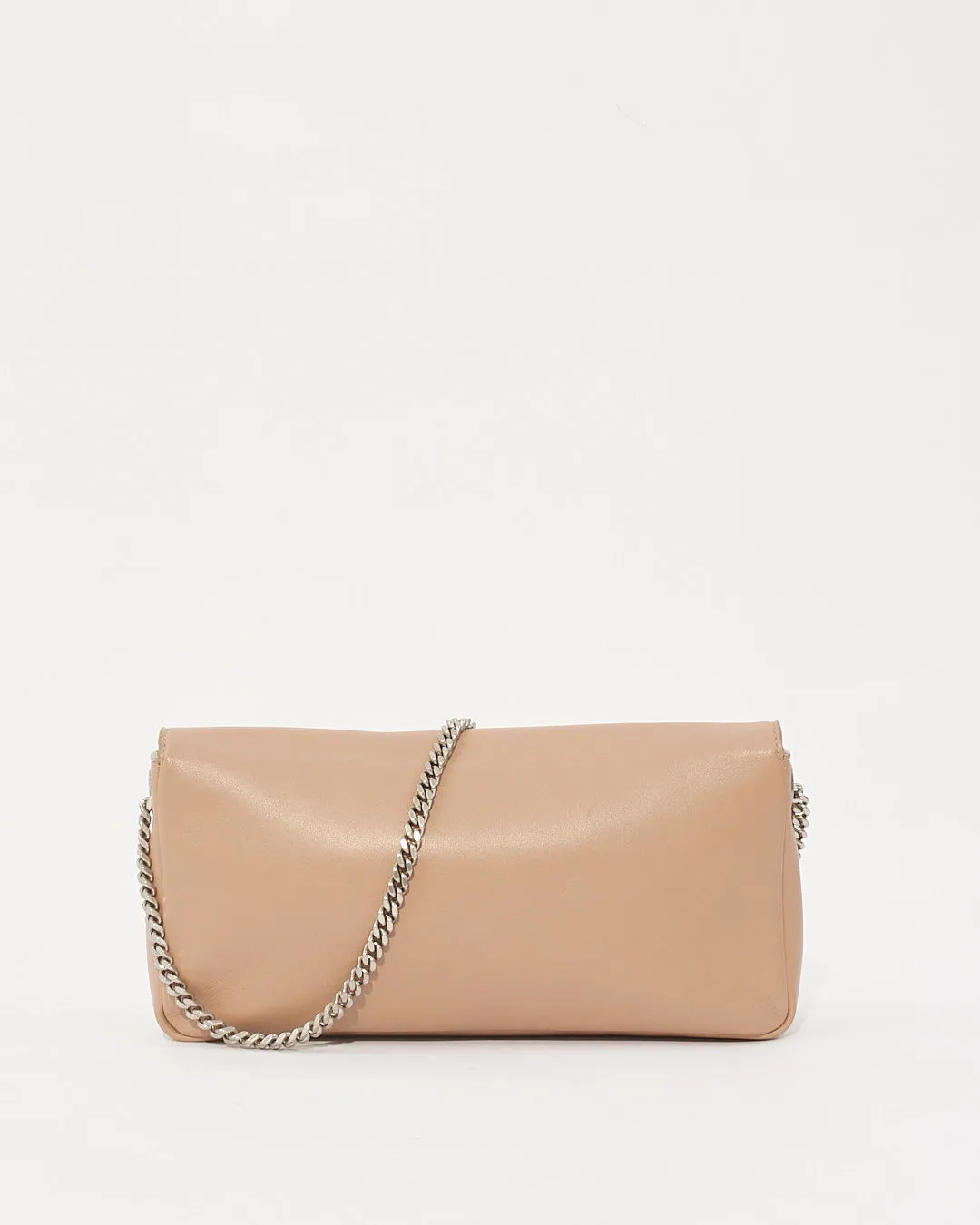 Saint Laurent Beige Tassel Clutch Bag SHW