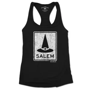 Salem MA Witch Hat Ladies Tank Top
