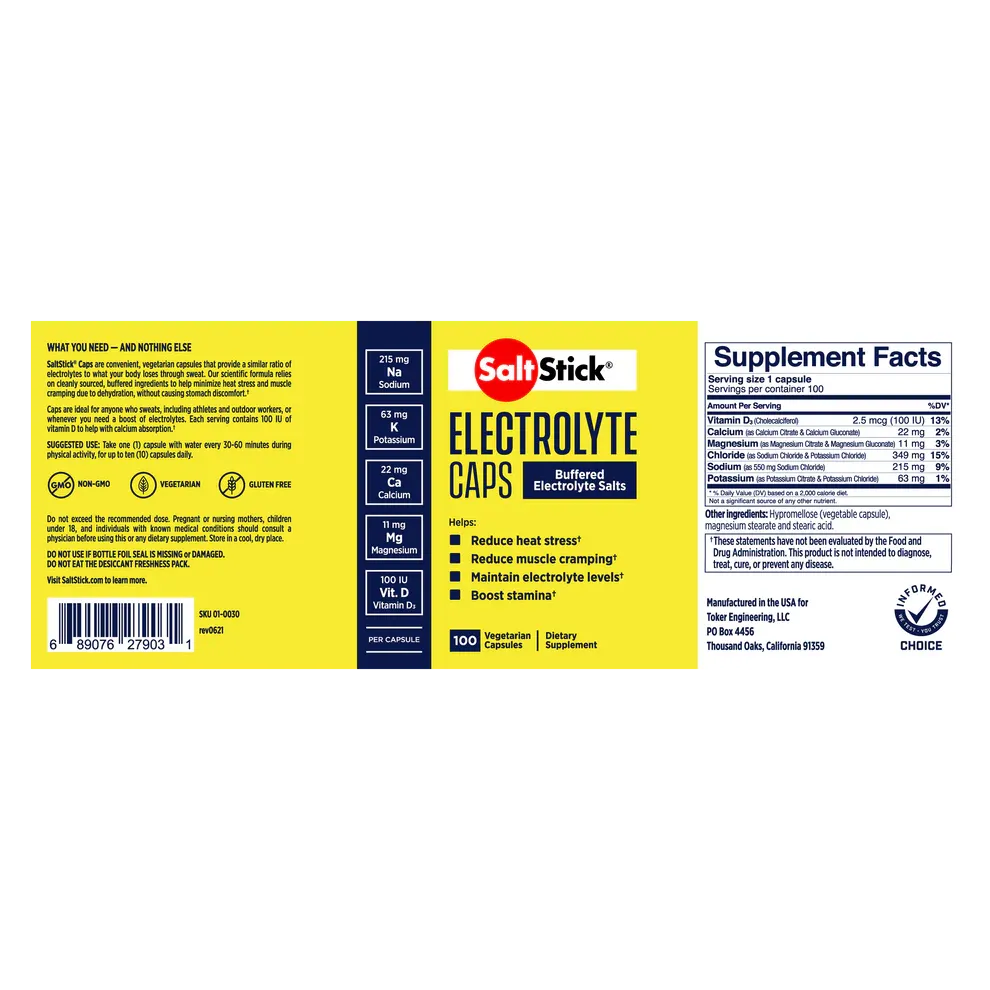 SaltStick Electrolyte Caps - 4 Pack