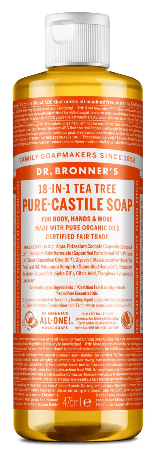 SAPONE LIQUIDO 18 usi in 1 TEA TREE