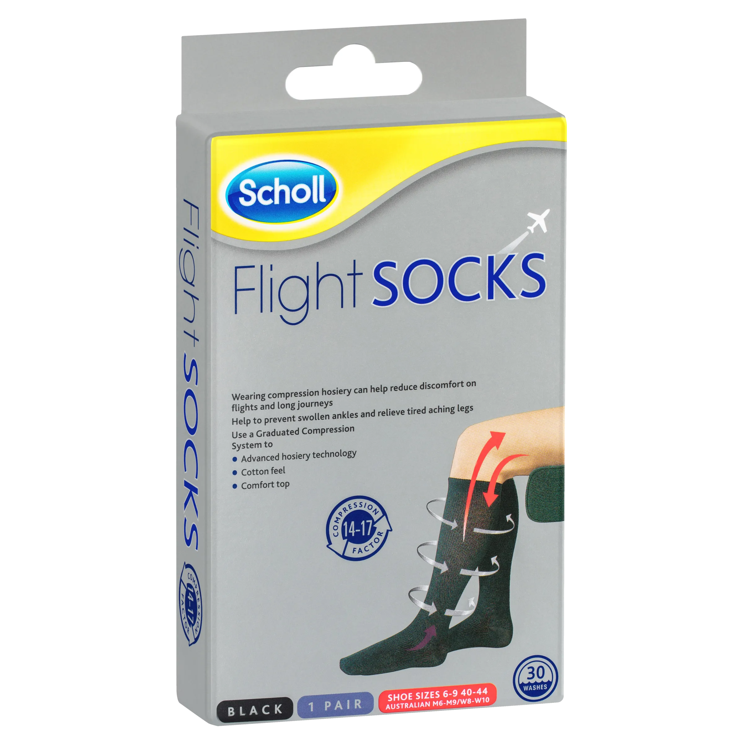 Scholl Flight Socks - Black