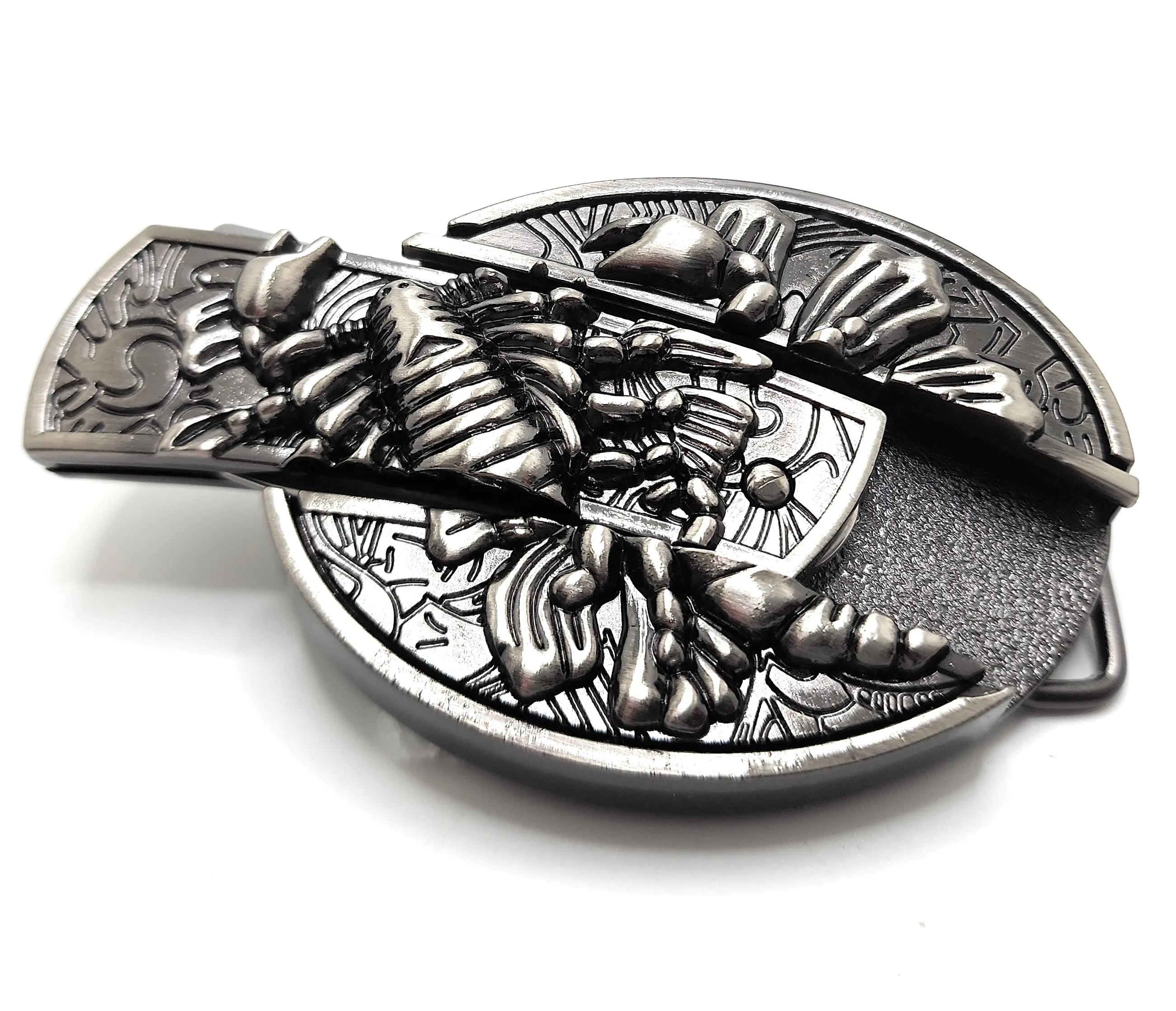 Scorpion Folding Knife Belt Buckle