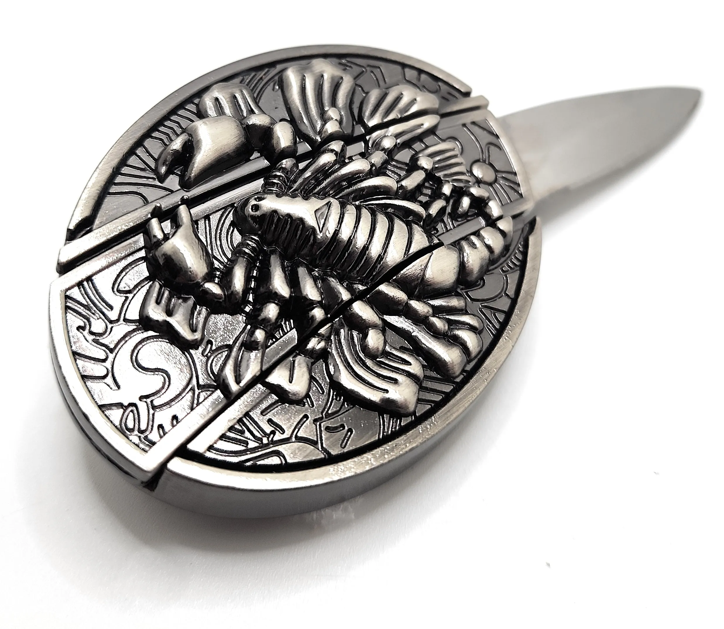 Scorpion Folding Knife Belt Buckle