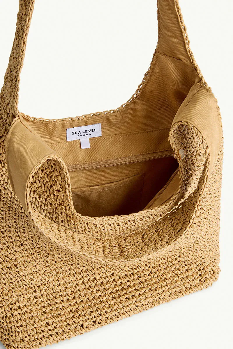 SEA LEVEL- CROCHET SLOUCH BEACH BAG