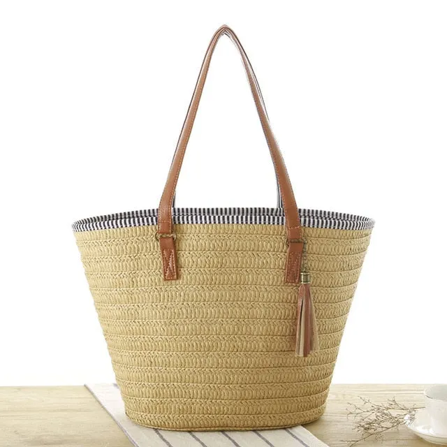 Sea-Side Woven Shoulder Bag