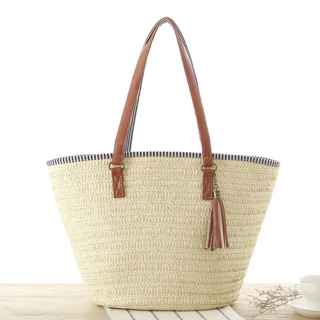 Sea-Side Woven Shoulder Bag
