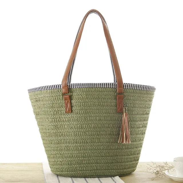 Sea-Side Woven Shoulder Bag