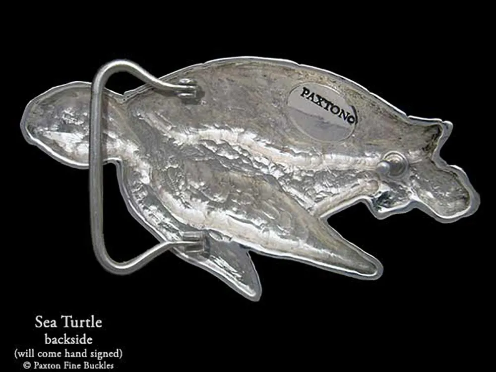Sea Turtle Belt Buckle Sterling Silver