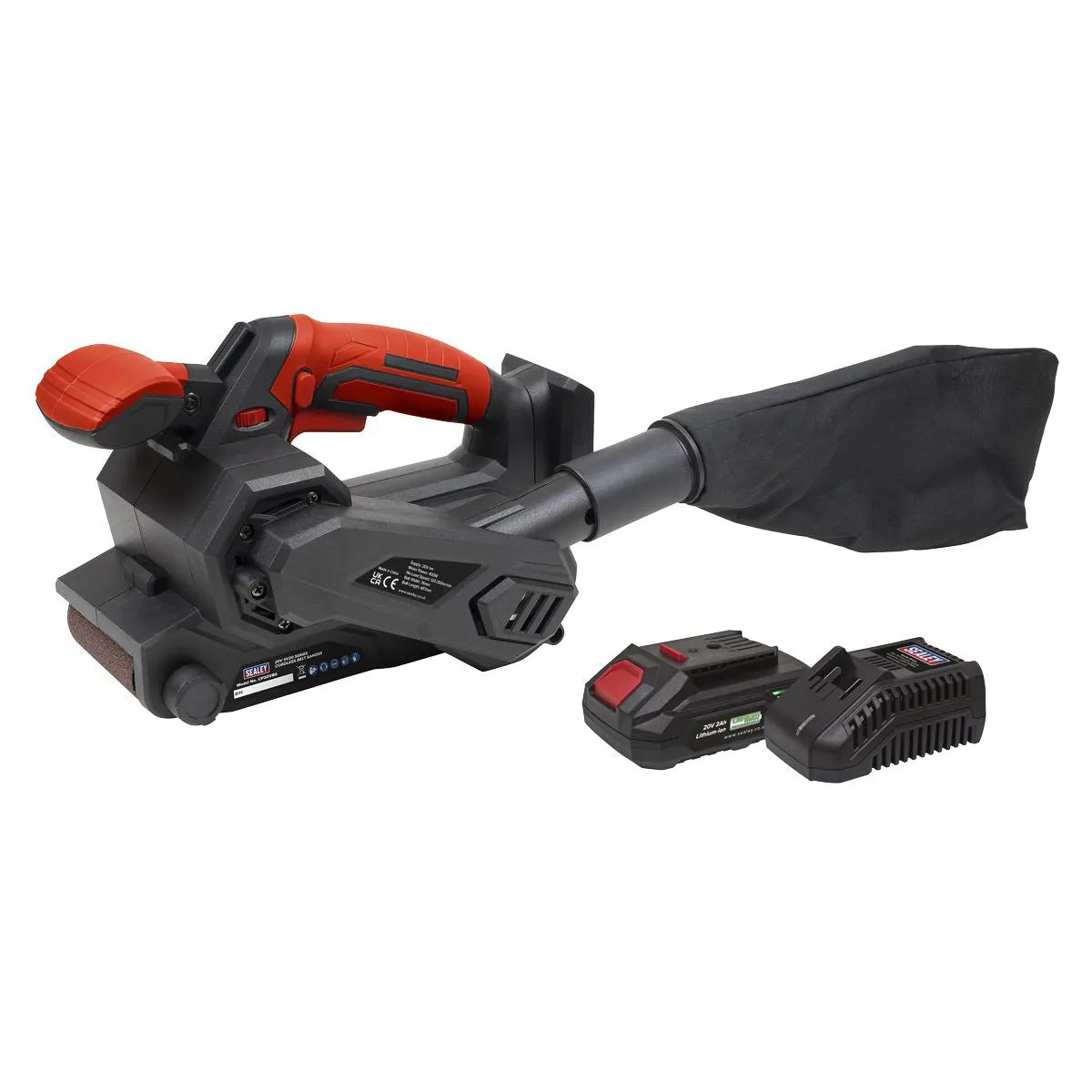 Sealey 20V 2Ah SV20 Series Cordless Belt Sander Kit
