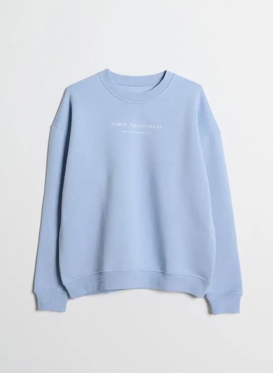 Serif Sweatshirt | Cloudy Blue