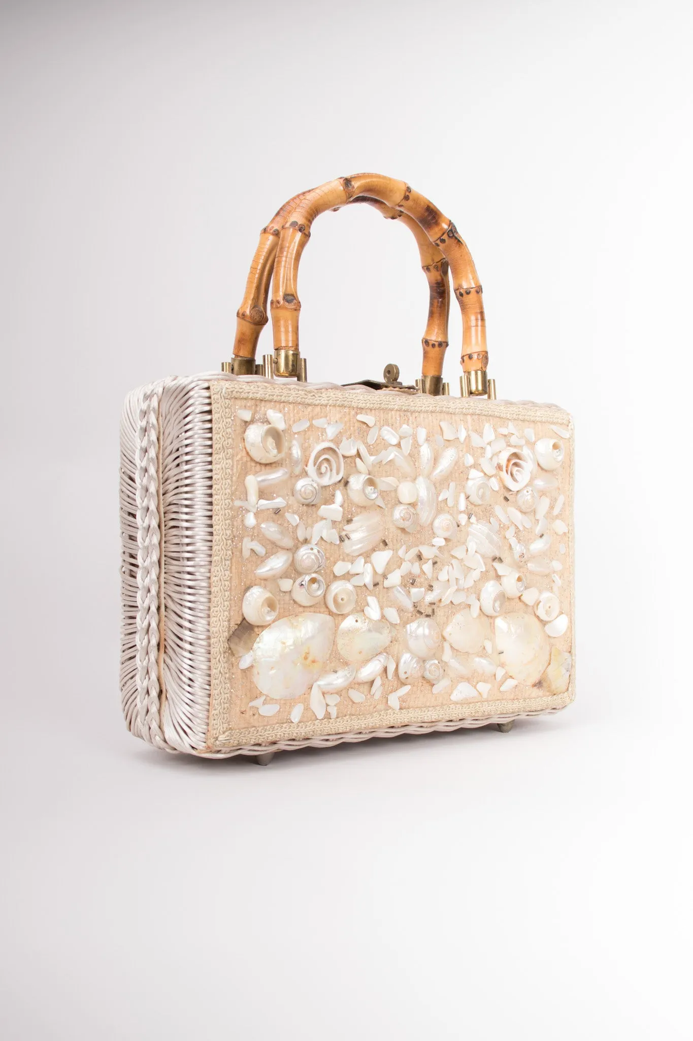 Shell Straw Box Bag