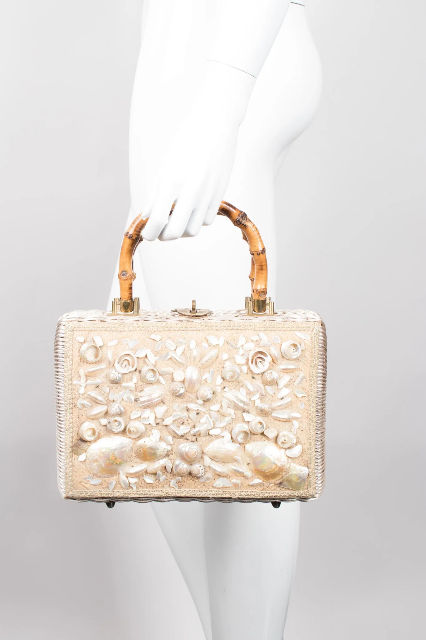 Shell Straw Box Bag