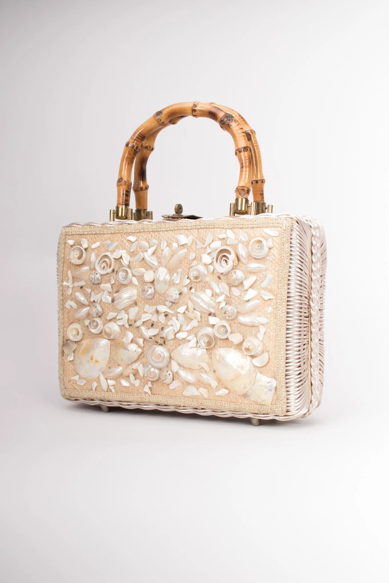 Shell Straw Box Bag