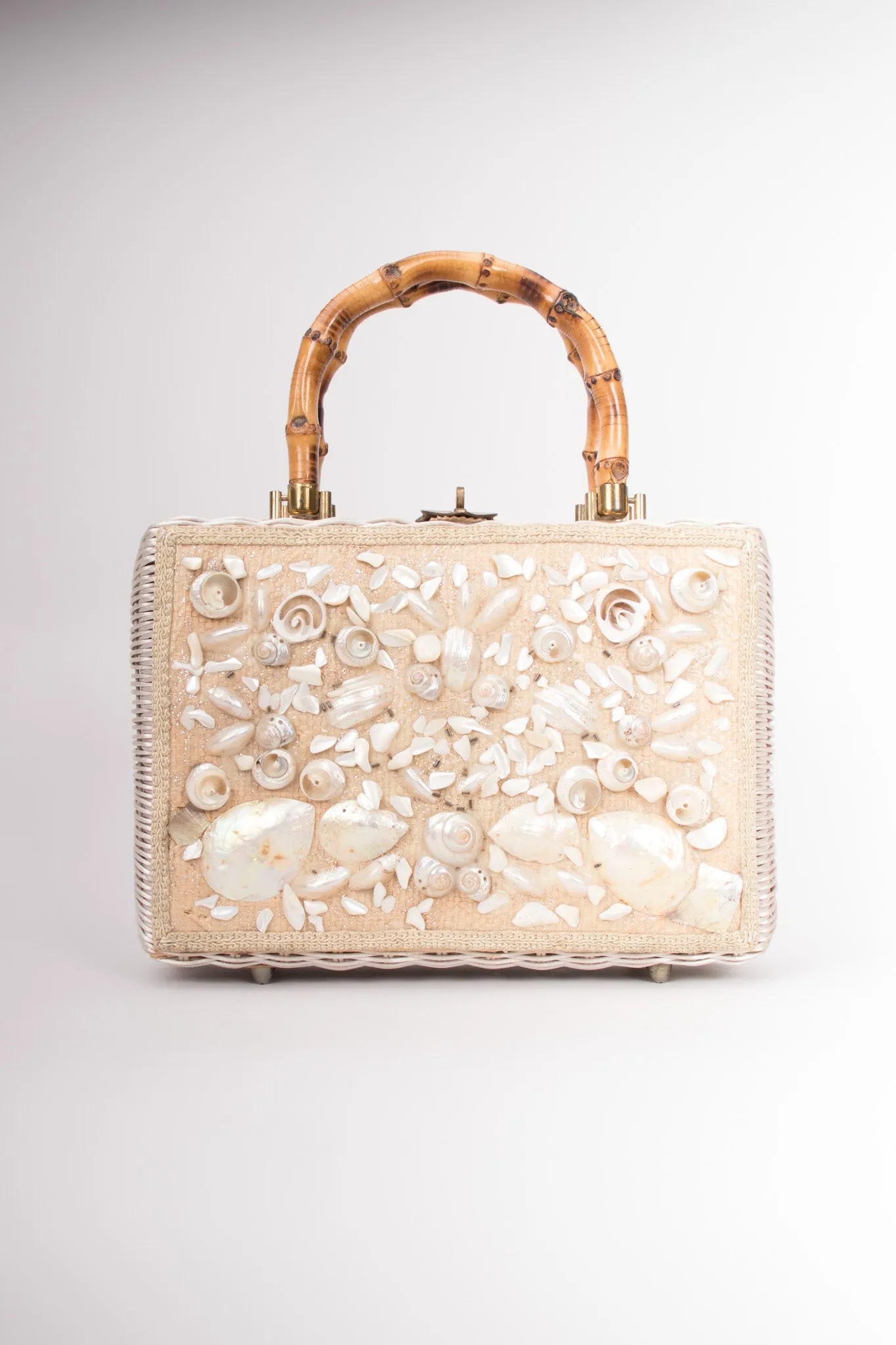 Shell Straw Box Bag