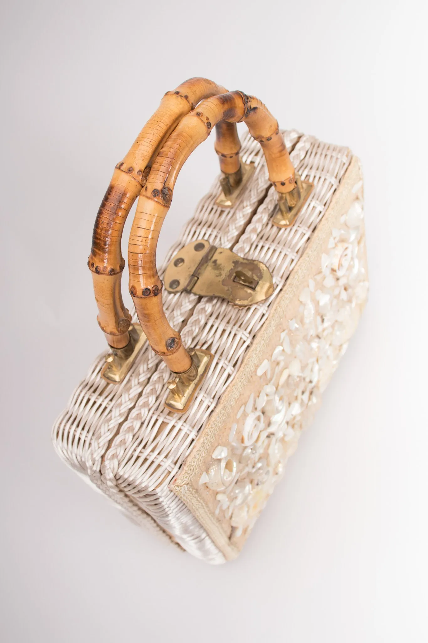 Shell Straw Box Bag