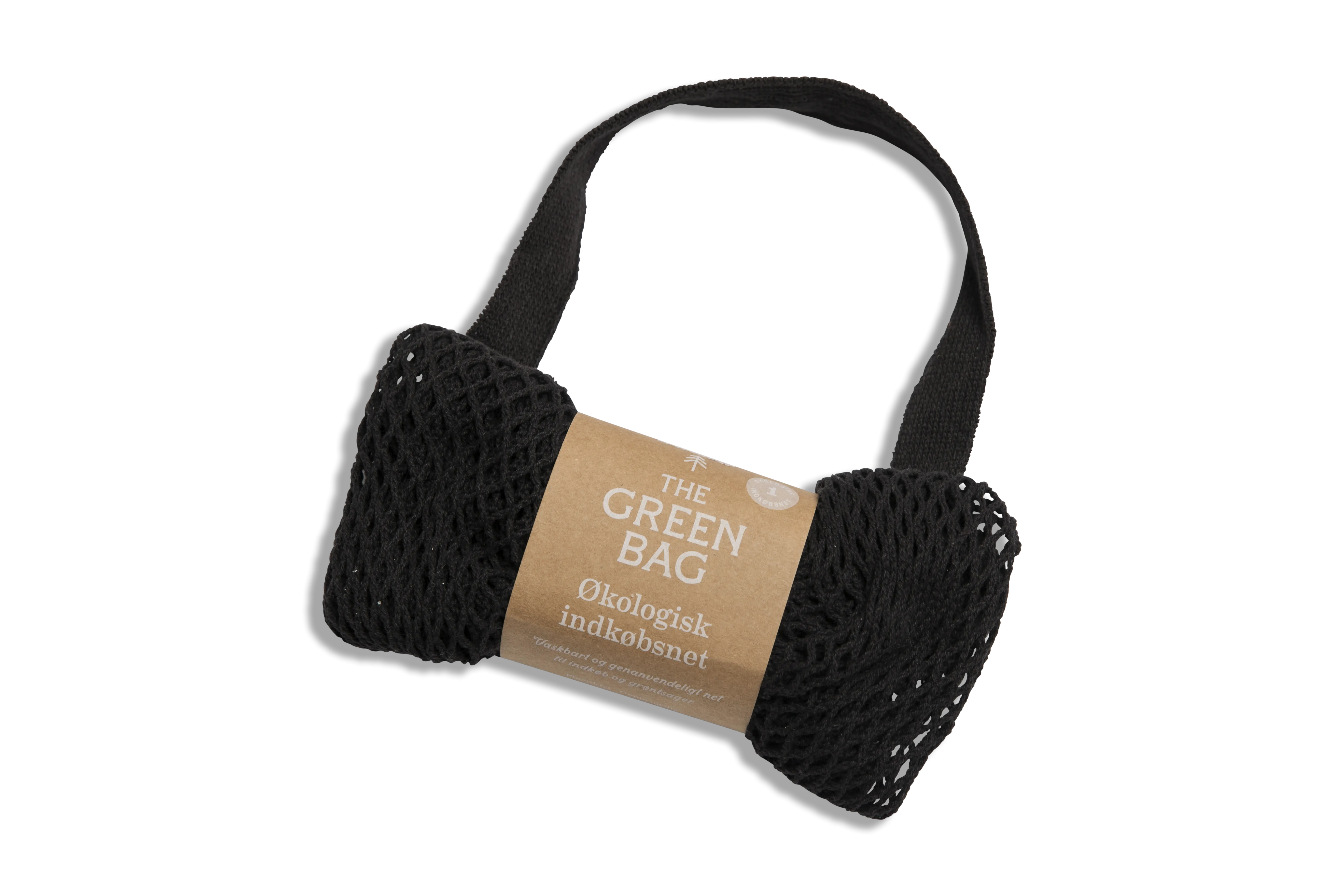 Shopping net of organic cotton - Black
