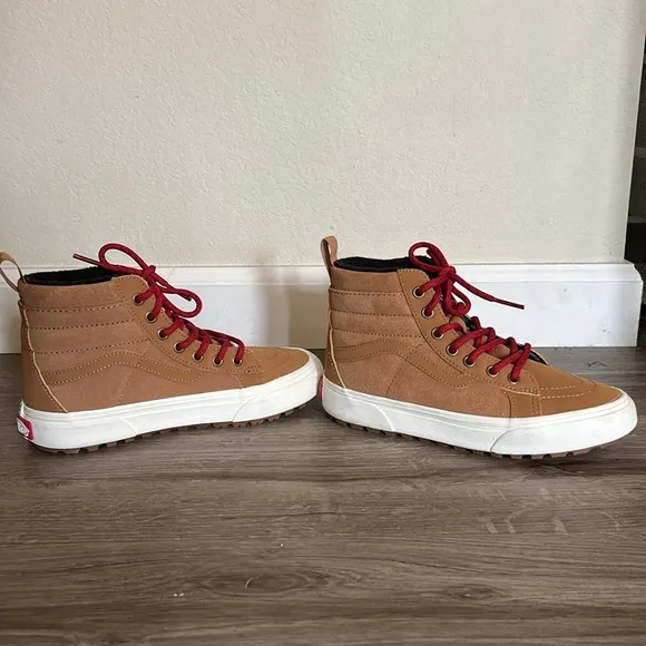 Size 3.0 Vans Sk8 Hi MTE-1 Skate Shoe - Little Kid - Chipmunk Tan - Insulated