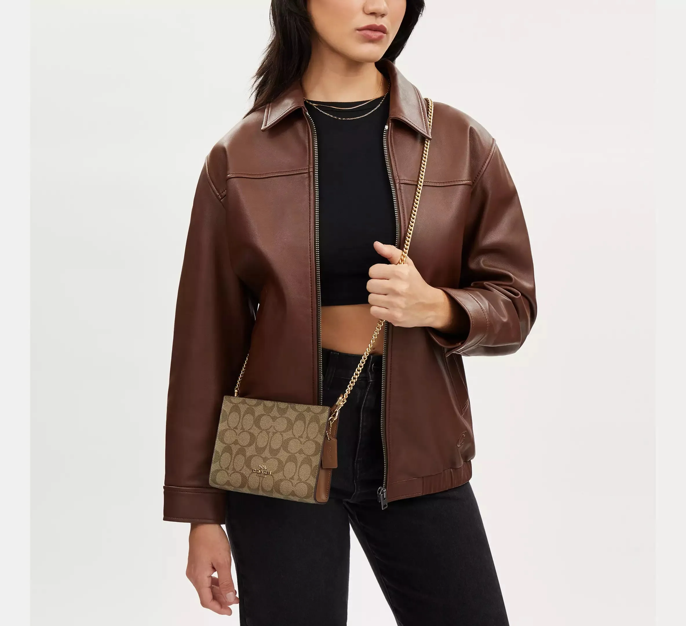 Slim Crossbody In Signature Canvas